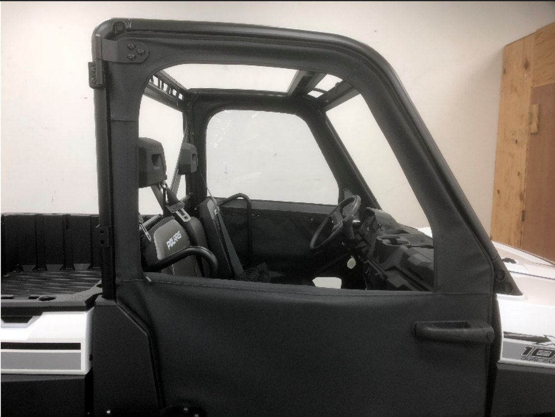 Finished Spike door installed and closed on the Polaris Ranger XP 1000